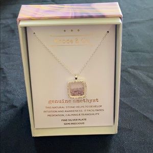 NWT Rhode & Co. Amethyst necklace